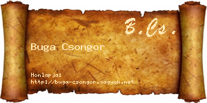 Buga Csongor névjegykártya
