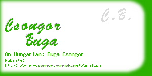 csongor buga business card